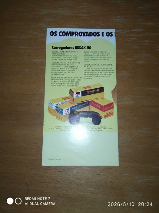 ## folheto máquina fotográfica Kodak Alegria Total (retro) ##