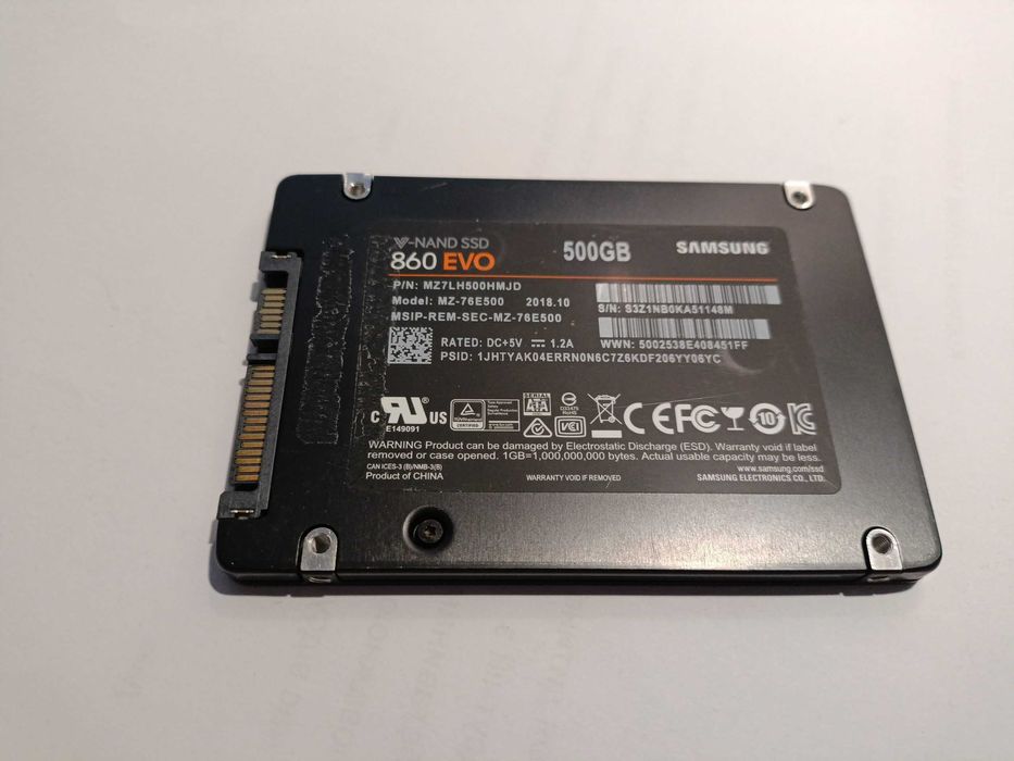 500Gb Samsung 860 EVO SSD MLC 2.5" SATA3