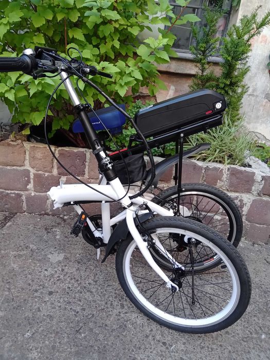 Rower elektryczny, składak biały 20 cali 17,4Ah/250w