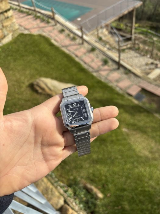 Cartier santos black dial