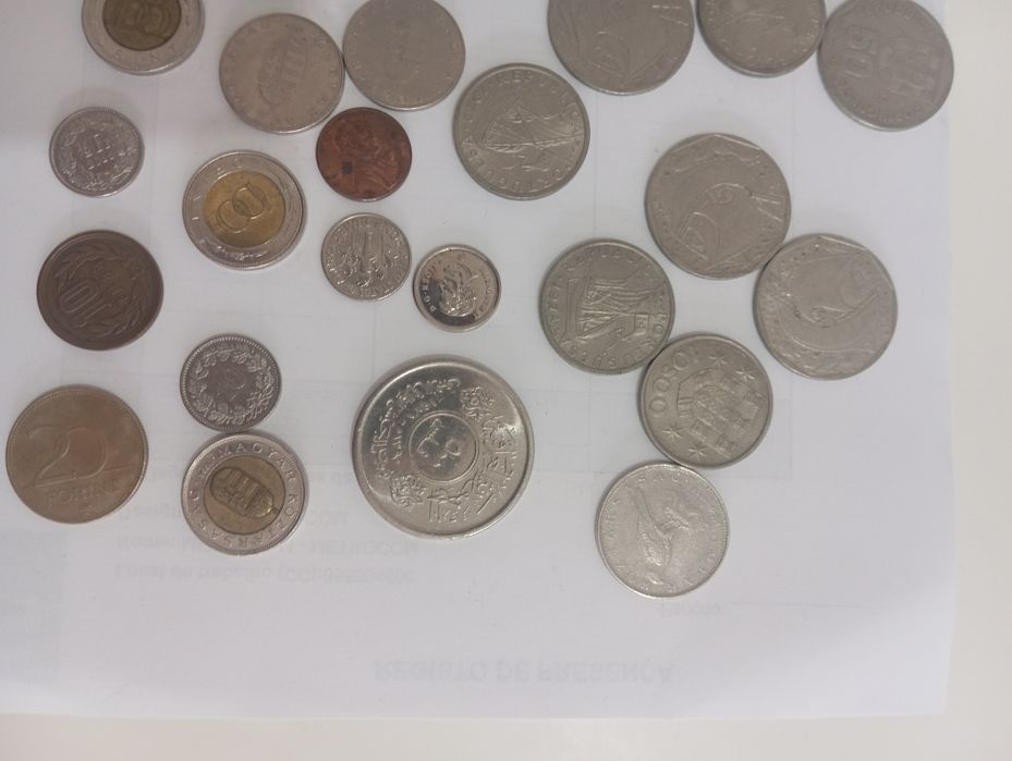 Moedas diversas antigas