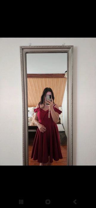 Nifiko bordowa sukienka