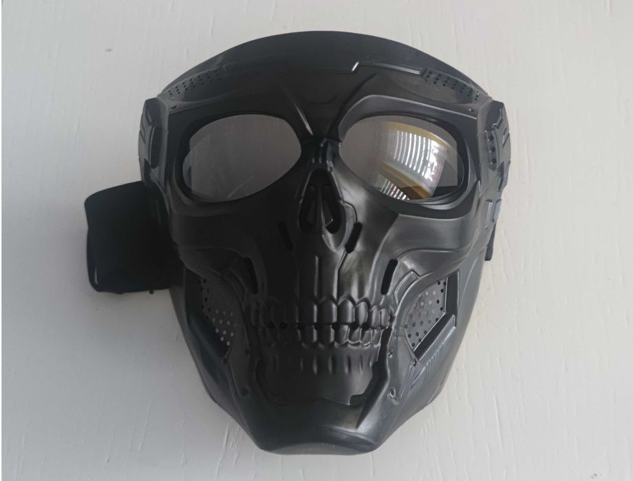 Maska CZASZKA DARK-BL, 18,5x18cm, motor, rower, skuter, hulajnoga