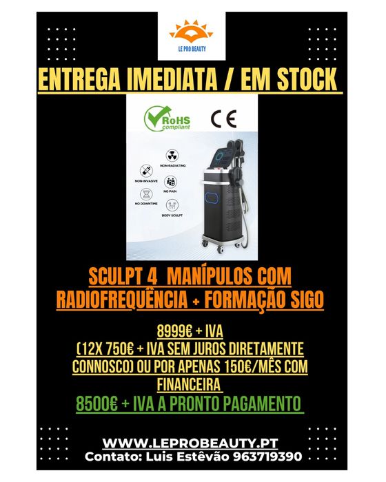 Sculpt 4 manípulos com radiofrequência + 1 ano garantia +  Curso DGERT