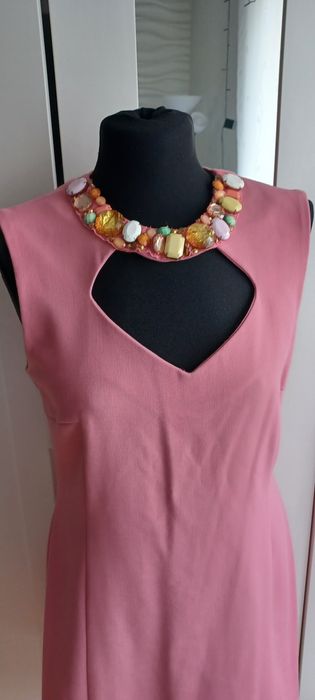 Sukienka taliowana z kamieniami River Island r L