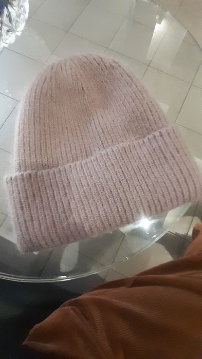 Шапка из ангоры и шерсти  +подарок