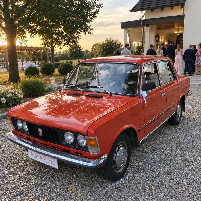 Fiat 125p samochód, auto do ślubu, wynajem, taxi