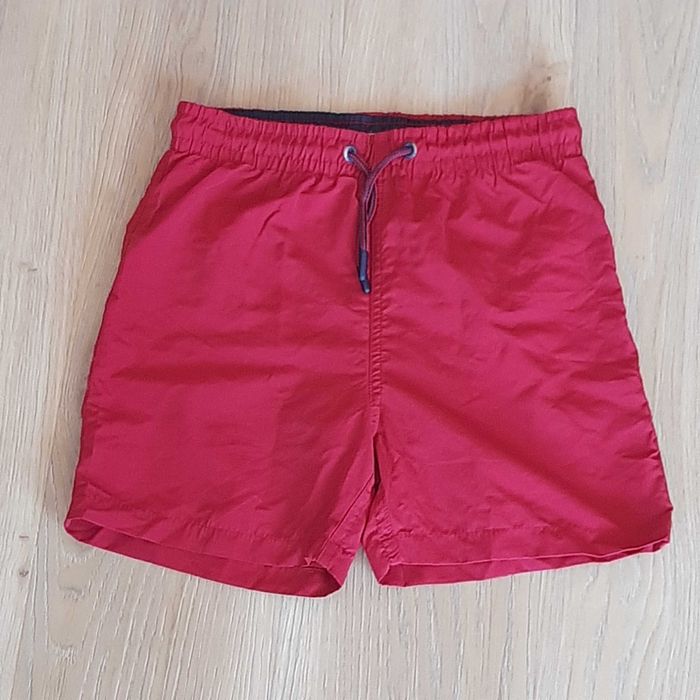 Calção de Banho Curto Menino 10-12 anos Vermelho