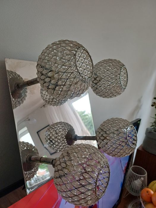 Kinkiet, lampa z kryształami