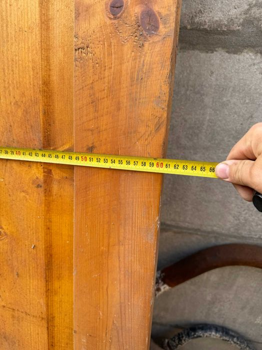 Деревянная дверь из массива сосны 600х1970 новая