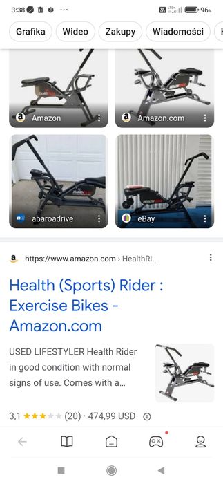 HEALTH Rider wioślarz sprzęt do ćwiczeń