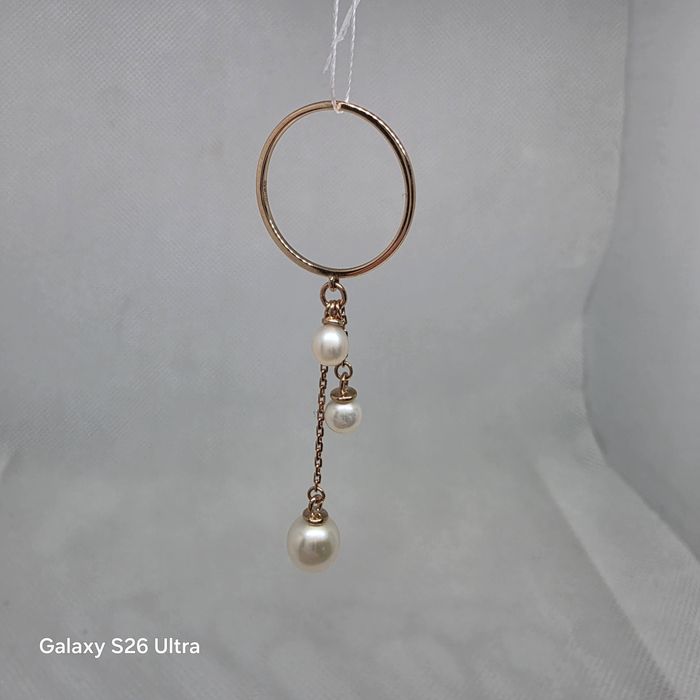 Каблучка з червоного золота з перлинами. Sovissimo.   Нова.