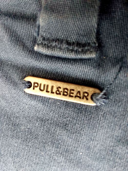 Pull&Bear spodnie eleganckie chinosy niebieskie idealne W38