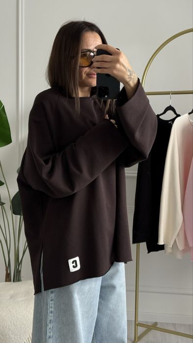 Жіночий лонгслів петля оверсайз. Женский лонг свободного кроя