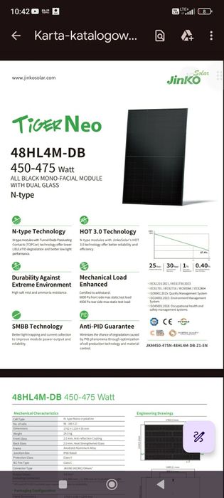 PIĘKNE! Panel fotowoltaiczny Jinko 455W full black okazja rynkowa