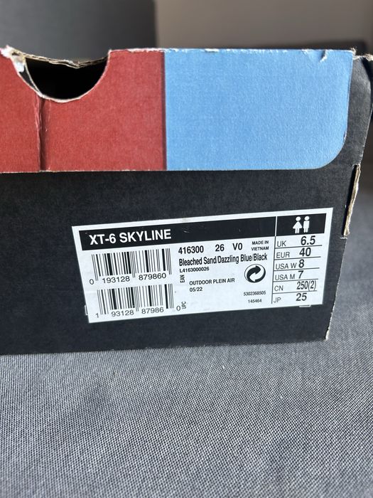 Ténis Salomon XT-6 Skyline Beje/ Azul/ Preto