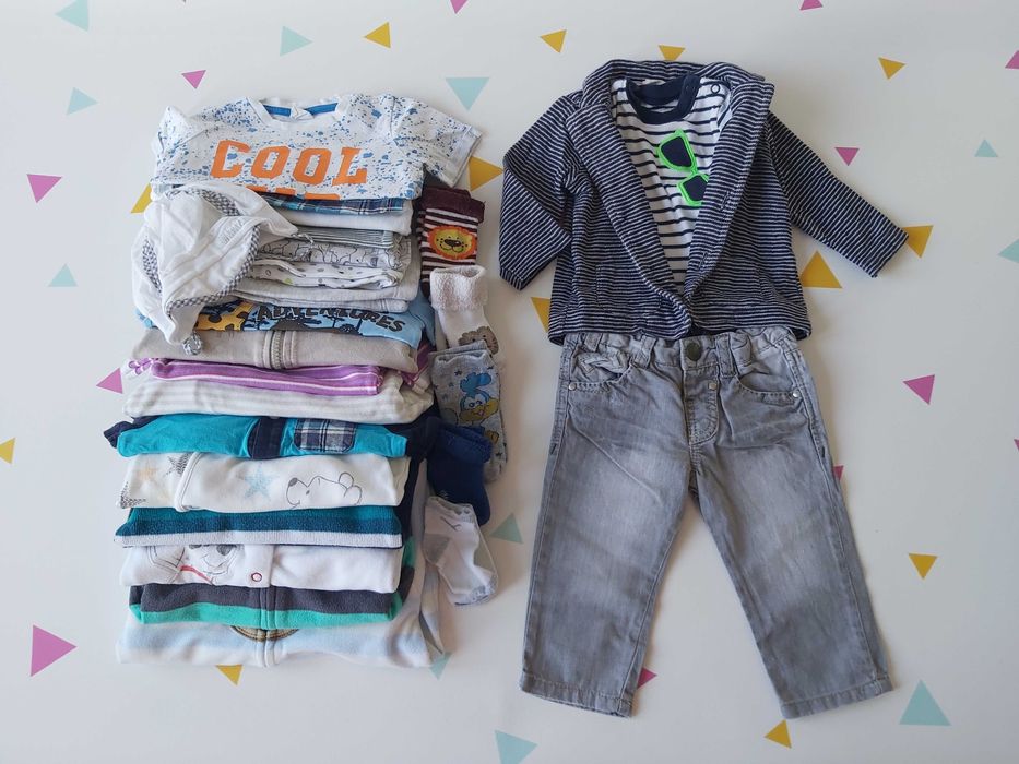 12 Zestaw paka ubrań dla chłopca 3-6 M 62 - 68 Carters F&F Next H&M