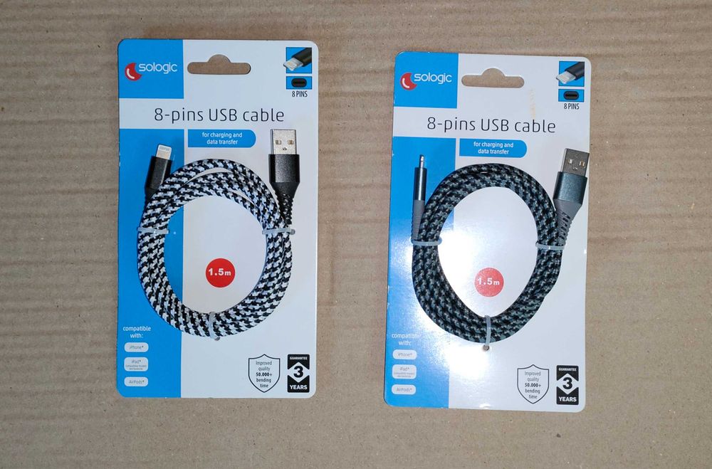 2x kabel iPhone Sologic