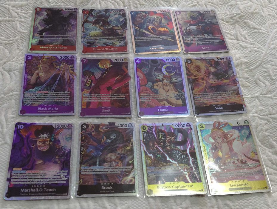 cartas one piece tcg sr  op07 op08 op09 op10 op11 op12 prb01 prb02