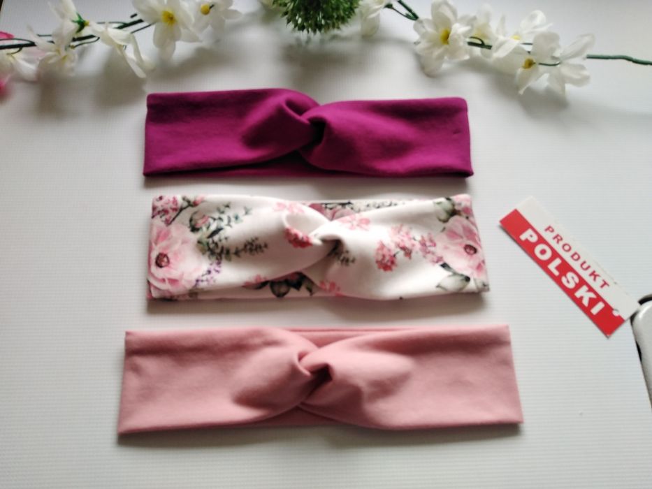 Szerokie opaski przeplatane  ~ na głowę ~ hand made