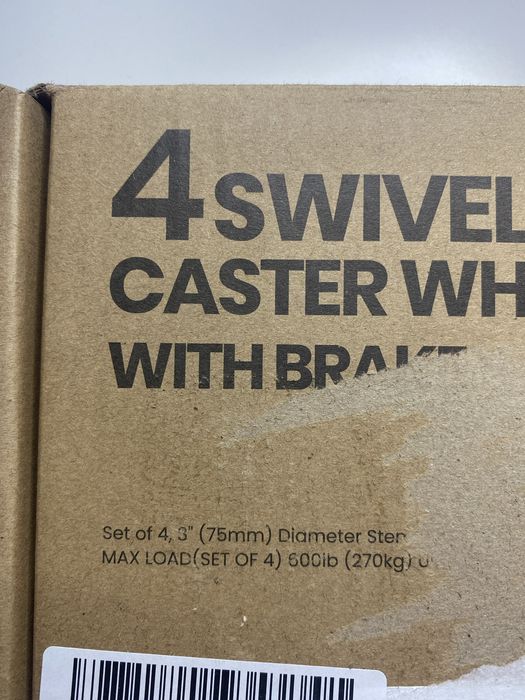 M12 kółka samonastawne, wytrzymałe, 75 mm, gwintowane