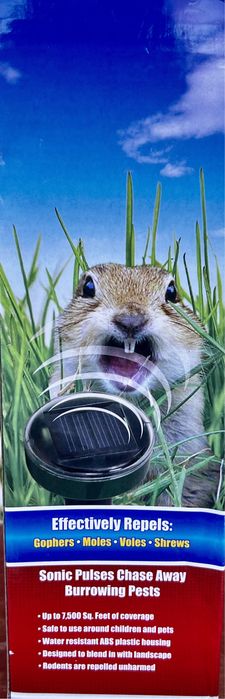 Repelente toupeira/cobra/rato/mosquito a energia solar ultra-sónico