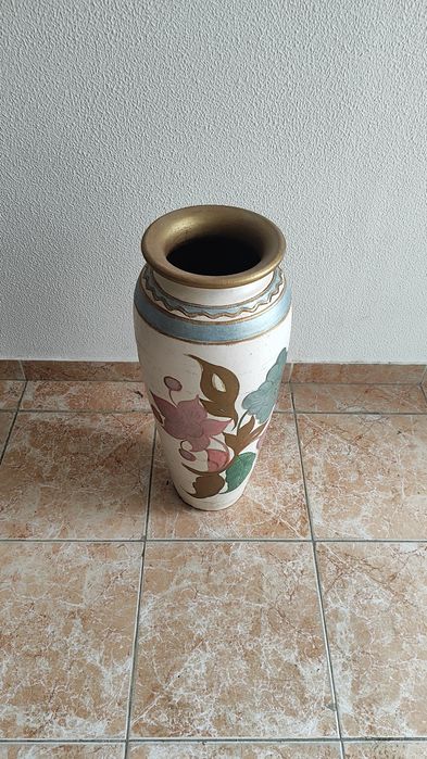 Jarrão pintado á mão 61cm altura