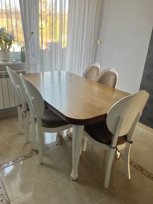 Stół do salonu jadalni 6 krzeseł