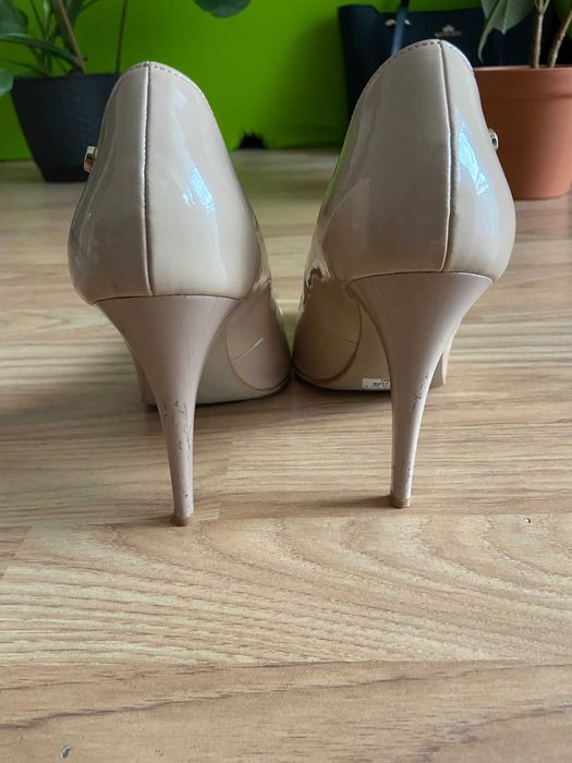 Szpilki venezia 40 kremowe beżowe