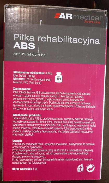 Zestaw do rehabilitacji: piłka Armedical ABS 55 + podstawka + pompka