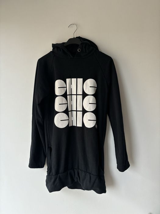 Minimum bluza sukienkowa s 36 czarna hoodie bluza z kapturem