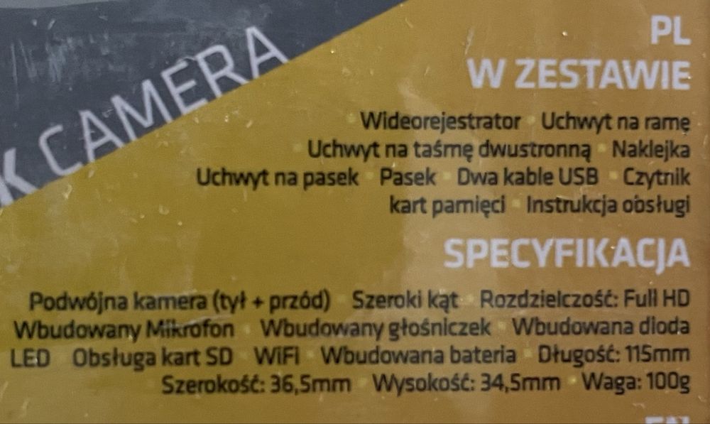 Xblitz Double Camera IPX6 nowa