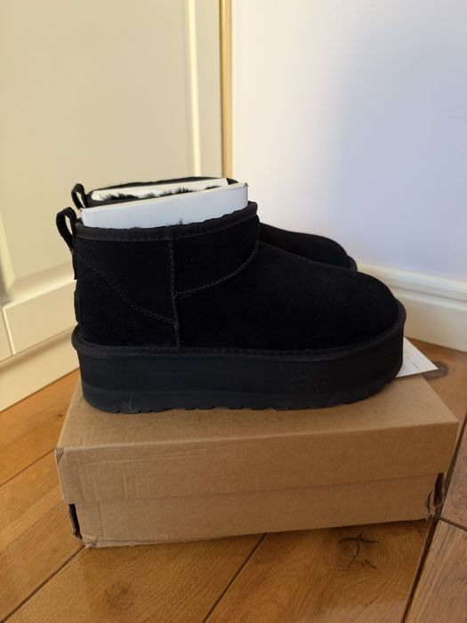 Ugg classic ultra mini platform czarne rozmiar 40 Nowe Orginalne