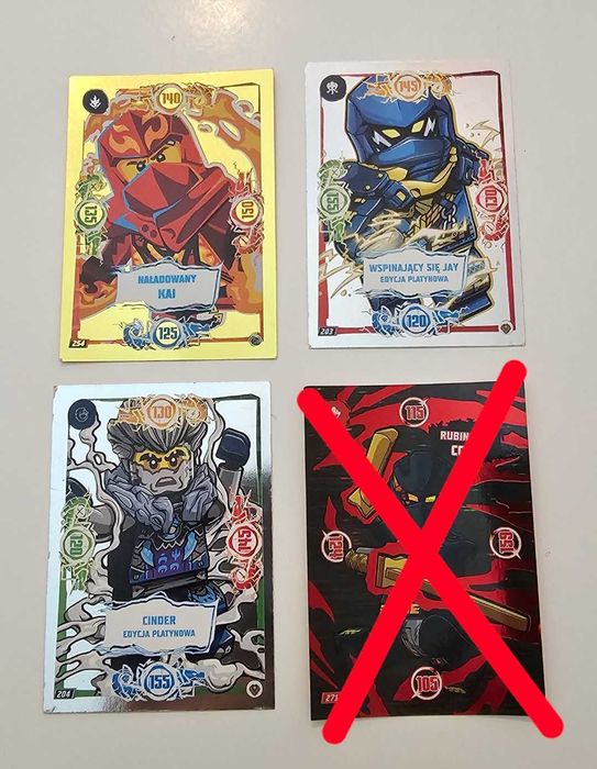 Lego ninjago NAŁADOWANY KAI złota karta seria 9