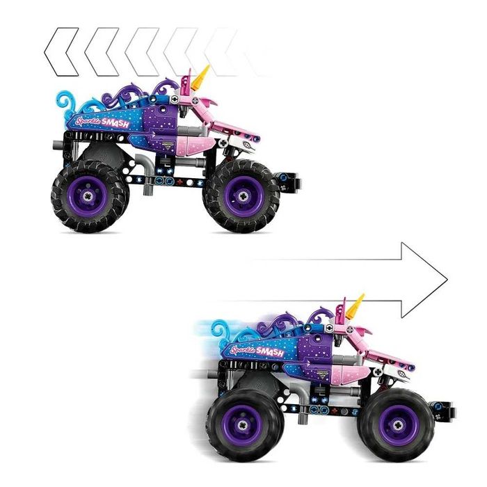 Klocki Lego Technic 42220 Monster Jam Sparkle Smash z napędem typu pull-back
