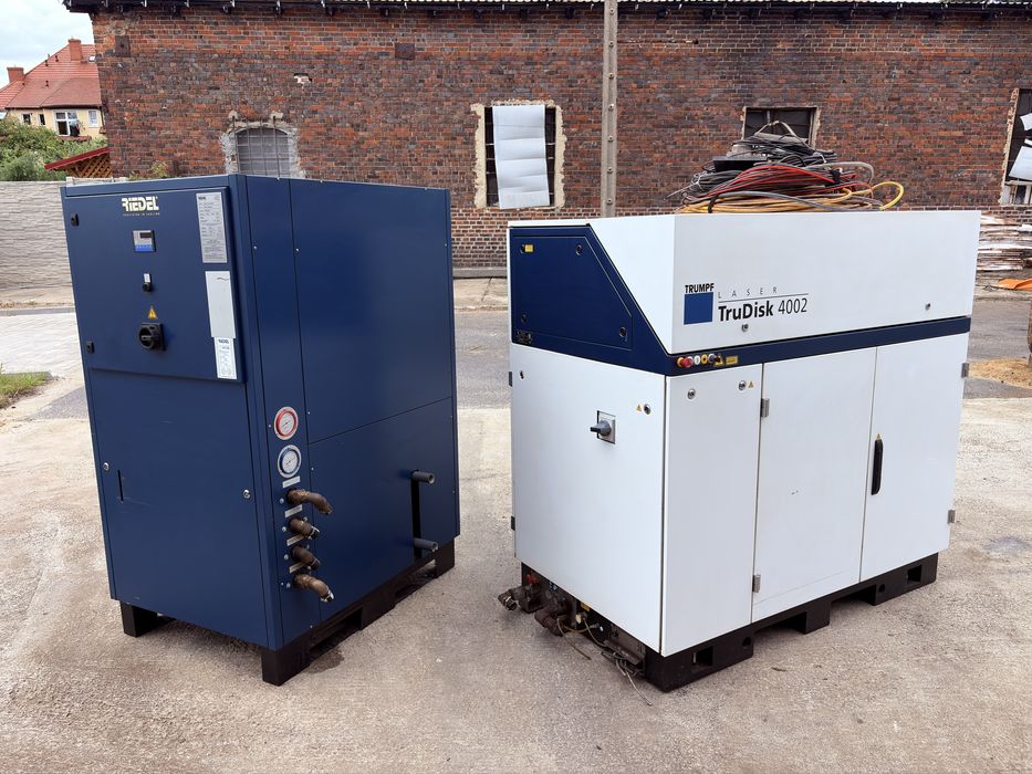 Laser przemysłowy Trumpf TruDisk 4002 (4 kW) + Chiller Riedel – Komplet, Sprawny