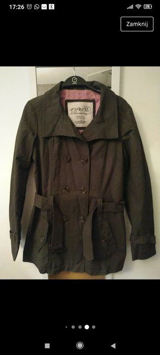 Płaszczyk wiosna jesień Esprit rozm S