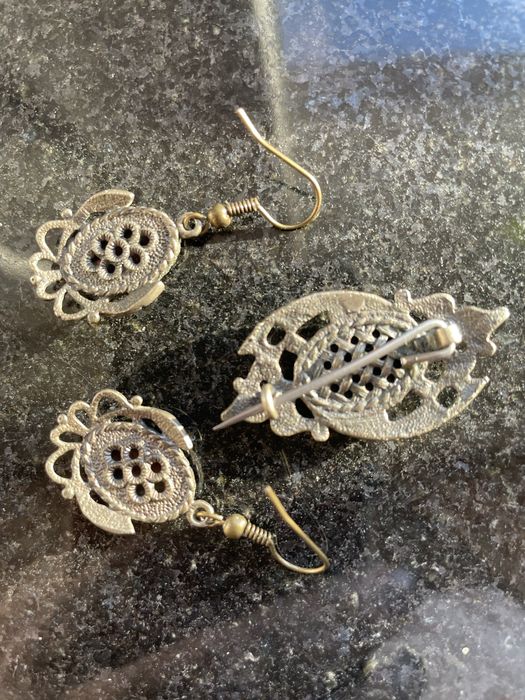 Сережки з смарагдом срібло вінтаж