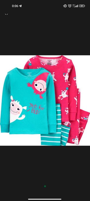 Піжама Carter's 5T, нова, можна для двійні