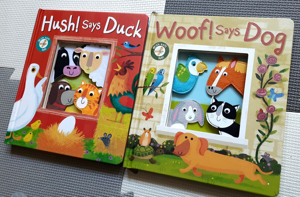 Hush! Says Duck książeczka sensoryczna po angielsku filcowa