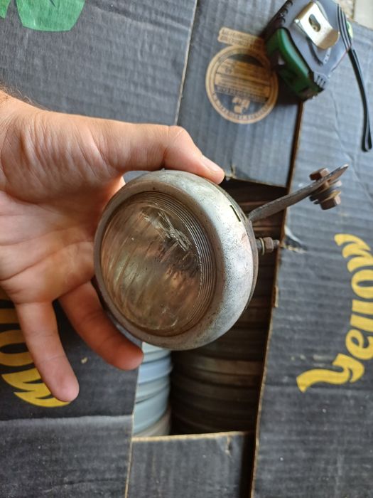 Zabytkowa lampa rowerowa staroć antyk zabytek