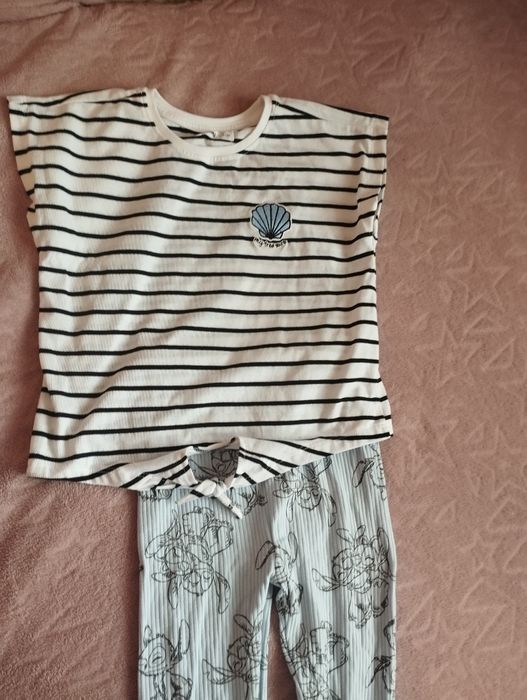 Пакет речей для дівчинки 6-7-8 років. Футболка, ромпер, плаття, лосини