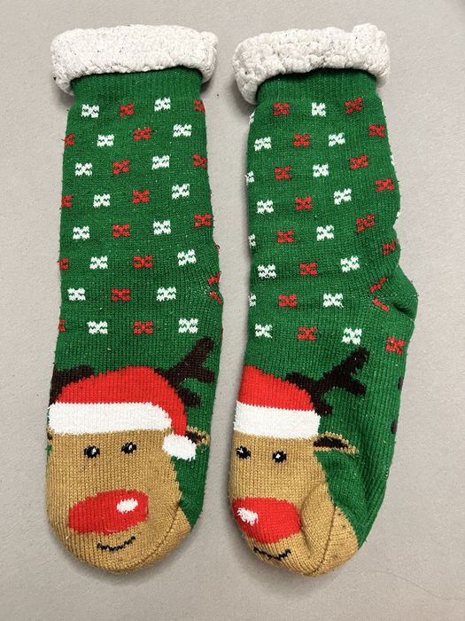 Skarpety zimowe skarpetki ciepłe świąteczne renifery