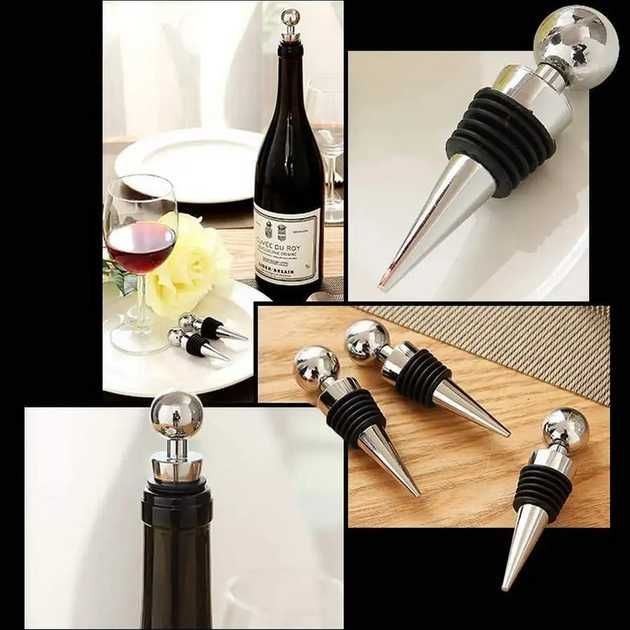 Стоппер пробка для пляшки вина нержавіючої сталі