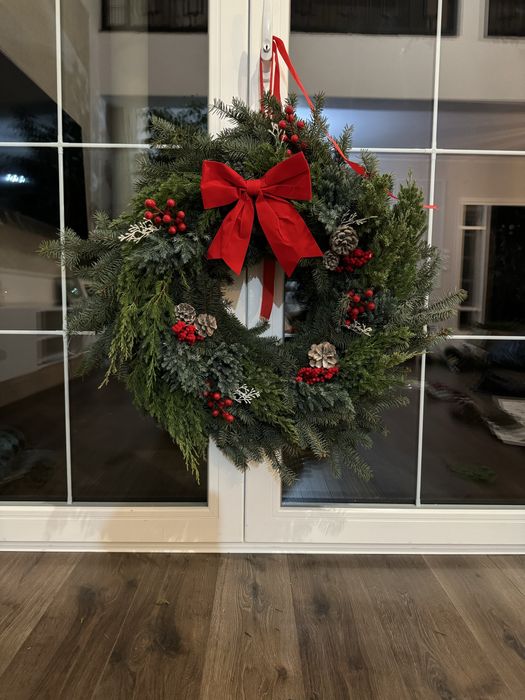 Zapraszam na ręcznie plecione wianki zimowo - swiąteczne