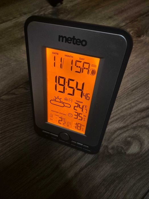 POGODYNKA METEO czujnik temperatury fazy ksiezyca budzik zegar okazja