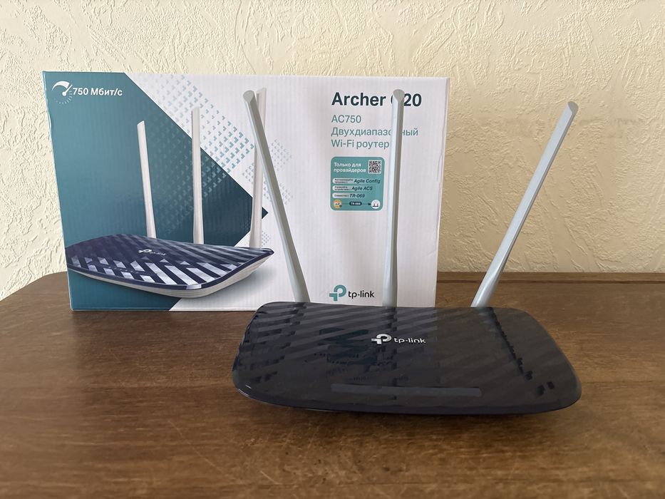 Маршрутизатор TP-link Archer c20 ac750 / wifi роутер