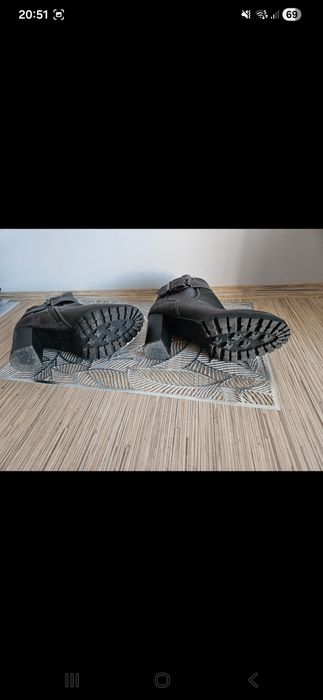 Botki damskie rozm.37. ERYNN jak nowe szare buty damskie