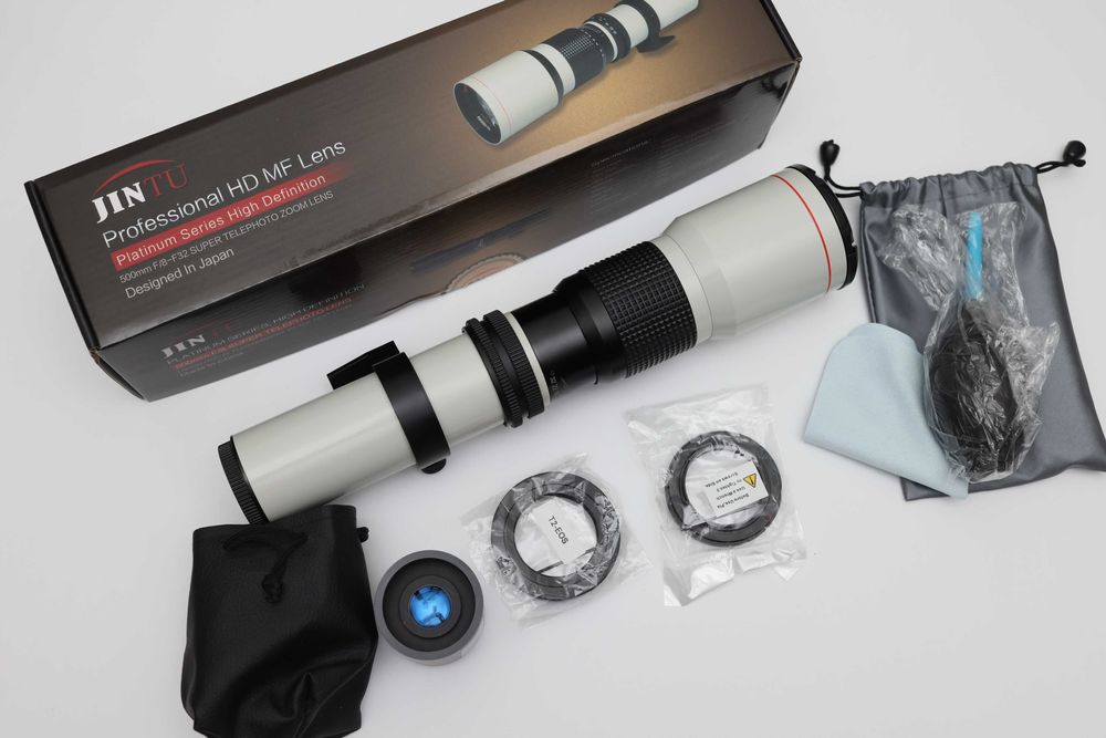 Объектив JINTU 500мм f8 для Canon EF и Nikon F