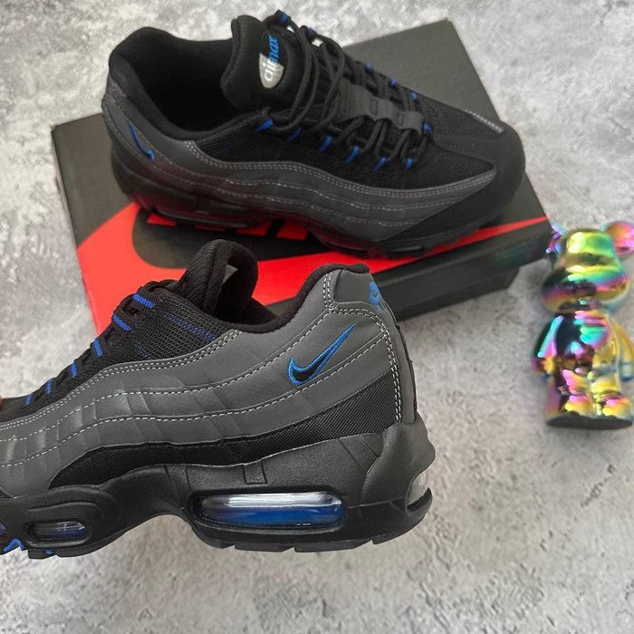!SALE! Nike Air Max 95 Black Grey Blue Premium 41 42 43 44 45 найк айр макс am95